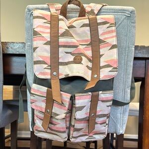 Roxy Pink and Brown Backpack for Everyday Adventures